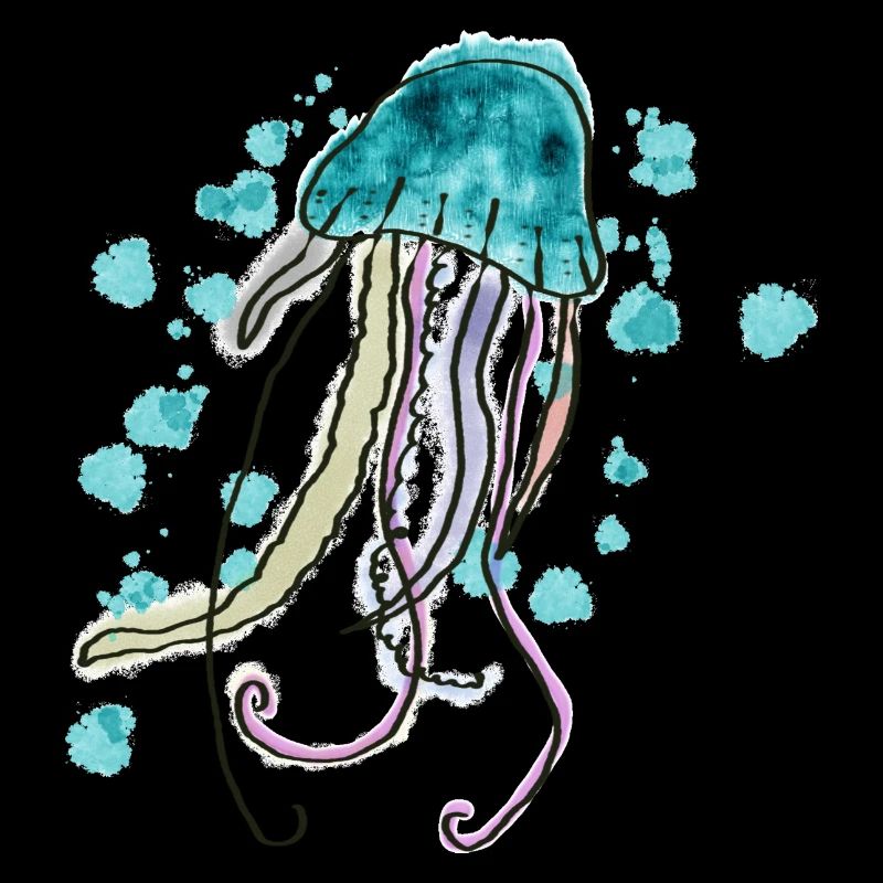 Conception de méduses à l’aquarelle pour les amoureux de la mer