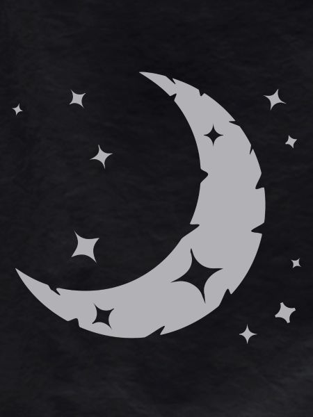 Moon and stars