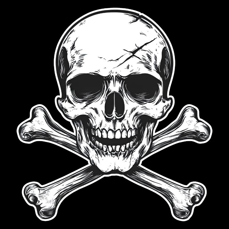 Skull and bone cross
