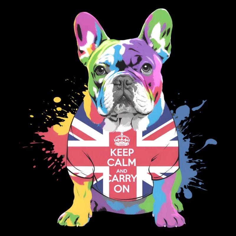 Bouledogue arc-en-ciel Union Jack