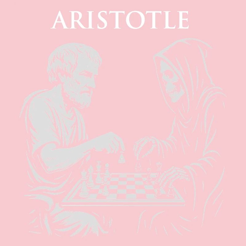 Aristote et Grim Raper Chess Illustration