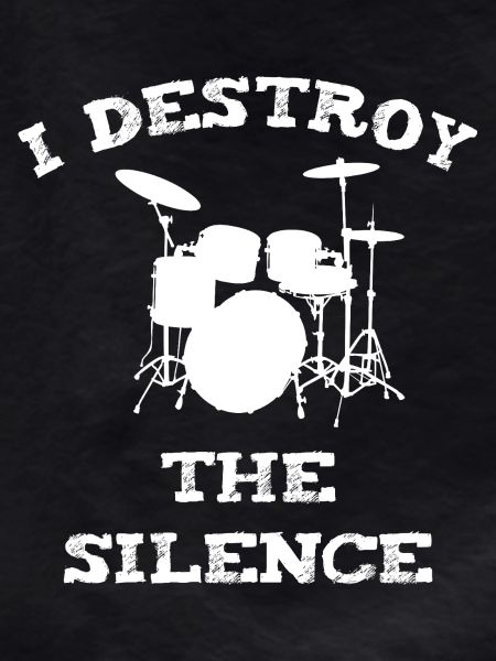 Rocking drummer with a statement