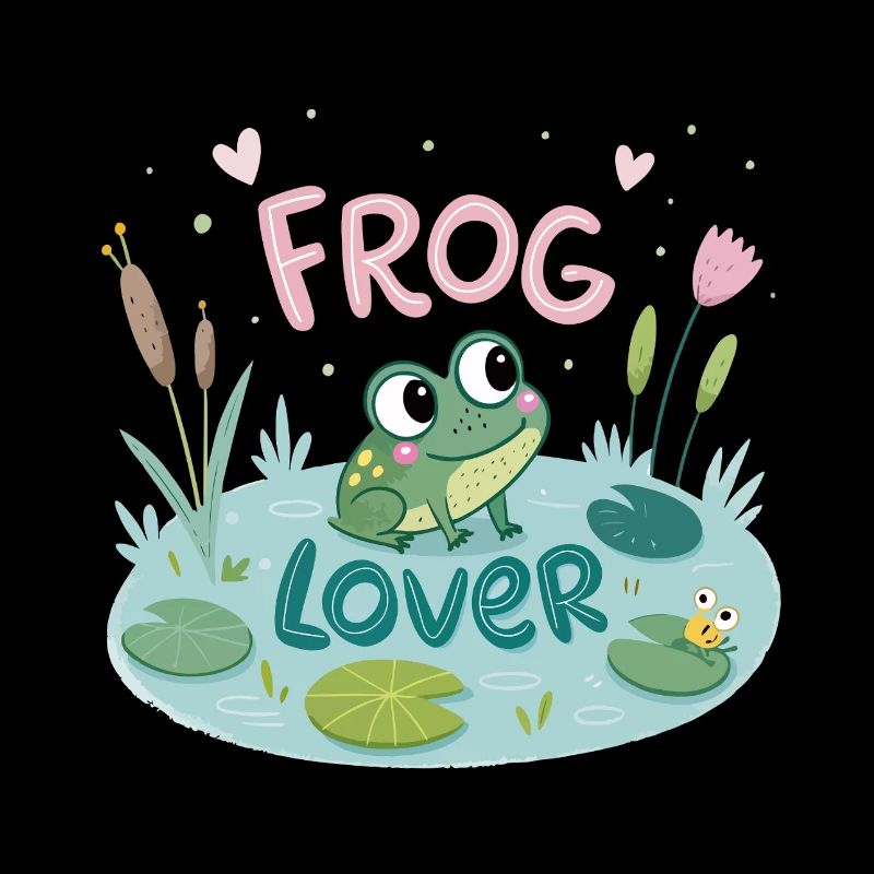 Design de grenouille amoureuse dans la nature