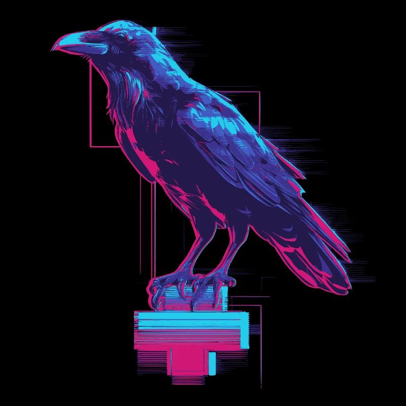 Corbeau au néon