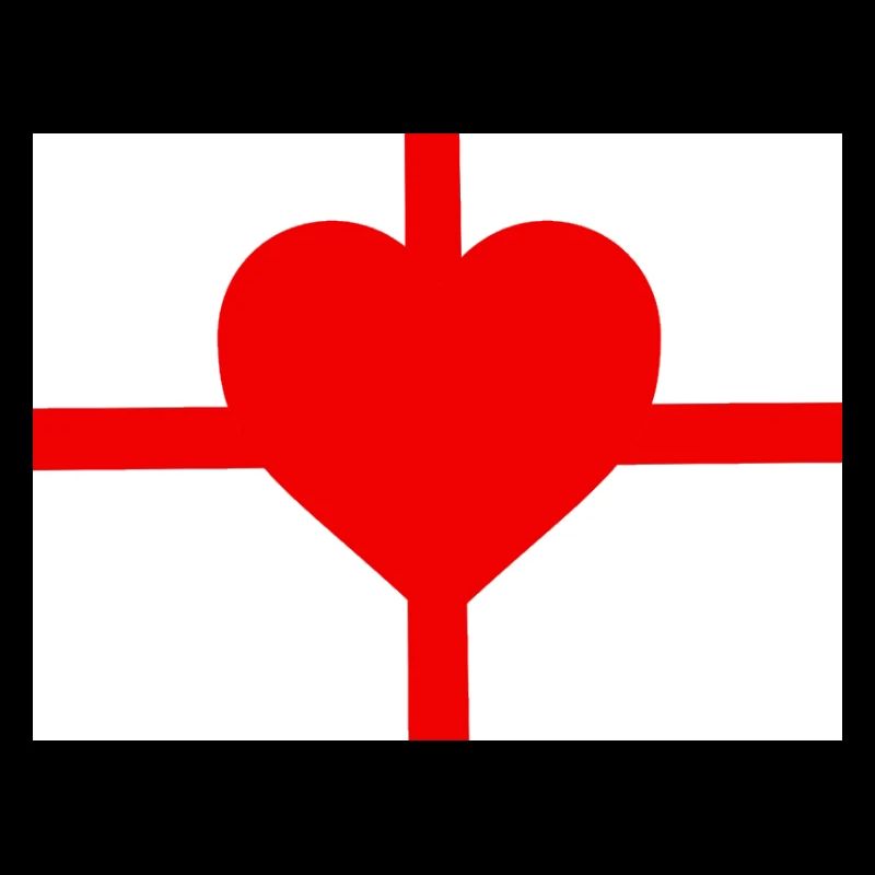 Herzkreuz Minimalistisches Emblem