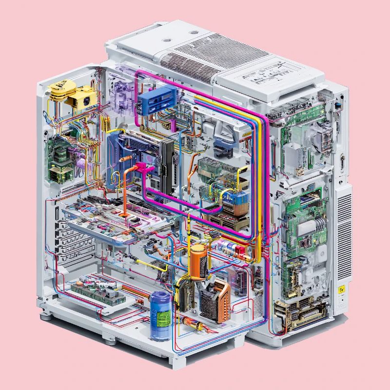 CAD Cable Art Color Streams Data Center