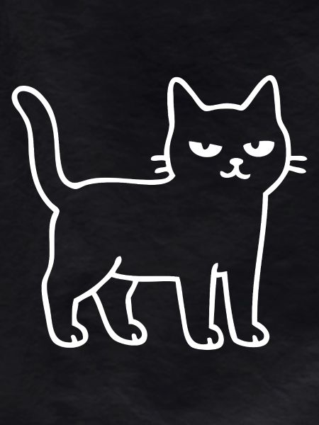Minimalist cat outline