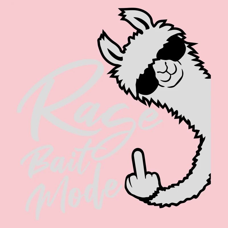 Rage Bait Llama Alpaca Sunglasses Middle Finger