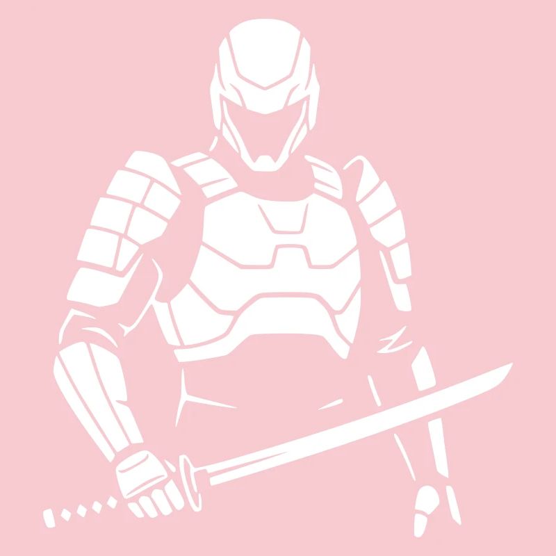 Cyberpunk Samurai Robot Warrior Vector