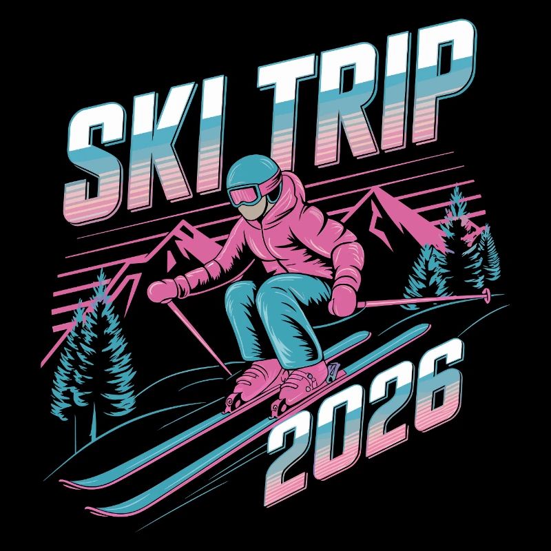 SkiTrip 2026 Retro Neon