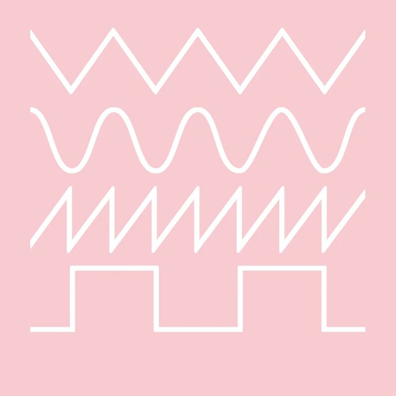 Synthesizer Waveforms (white font) #2