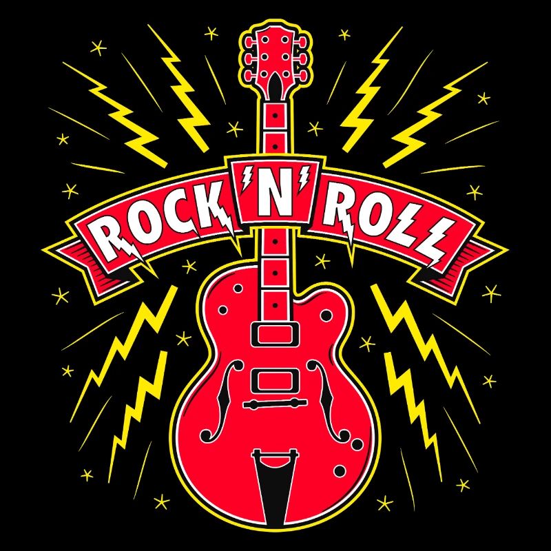 Guitar Rock 'N' Roll Banner