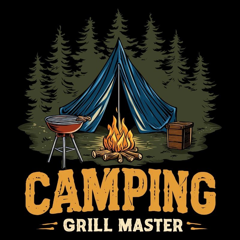Camping Grillen Spruch Camping Grill Master Camper