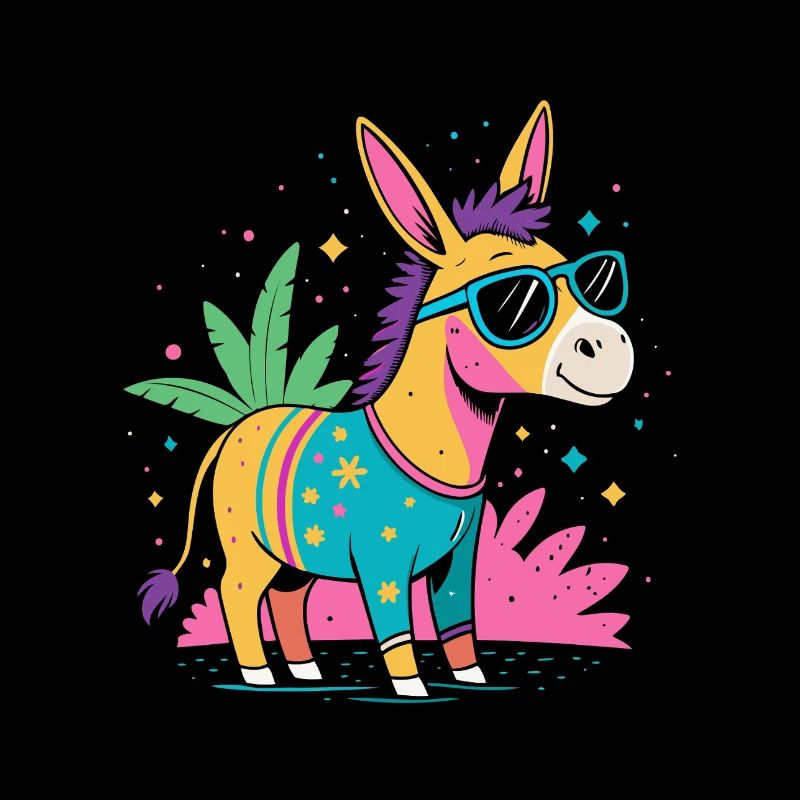 Eselfestliche Regenbogensonnenbrille