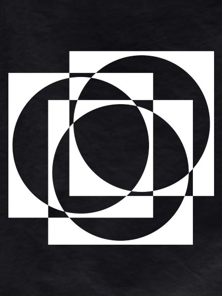 Geometric Circles and Squares Overlay