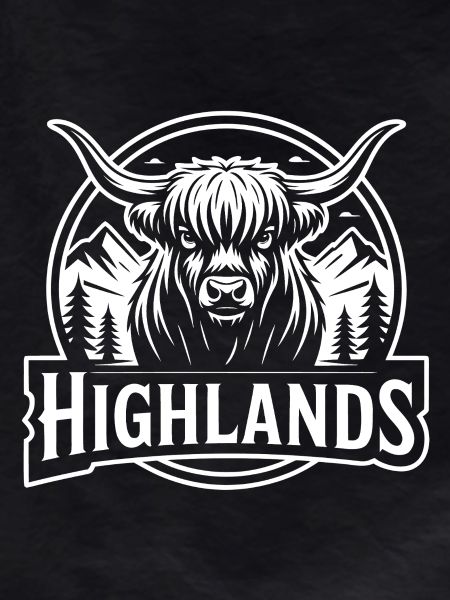 Highlands cow mountain landscape