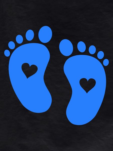 Heartfelt Blue Footprints