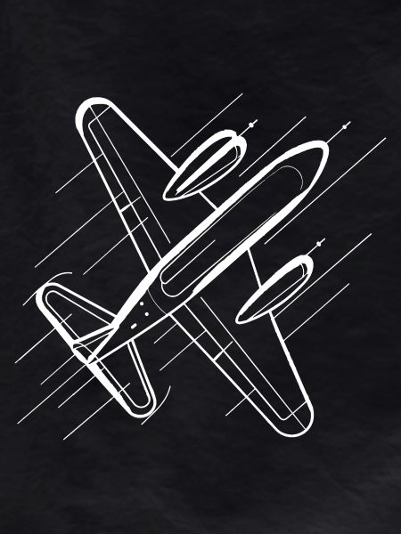 Airplane Line Art