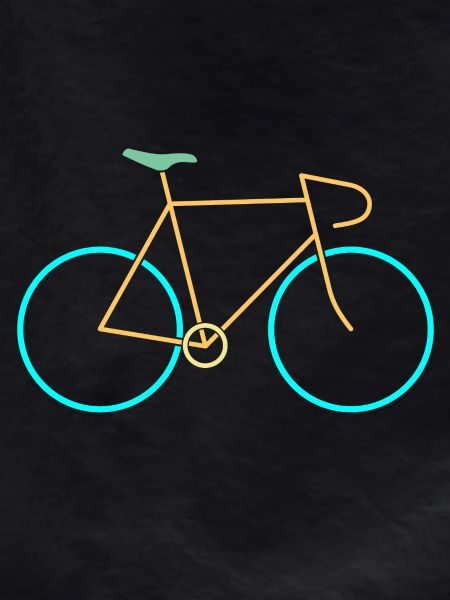 Racing bike yellow blue