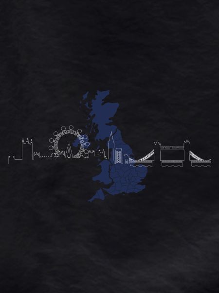 UK Landmarks Silhouette Nightscape