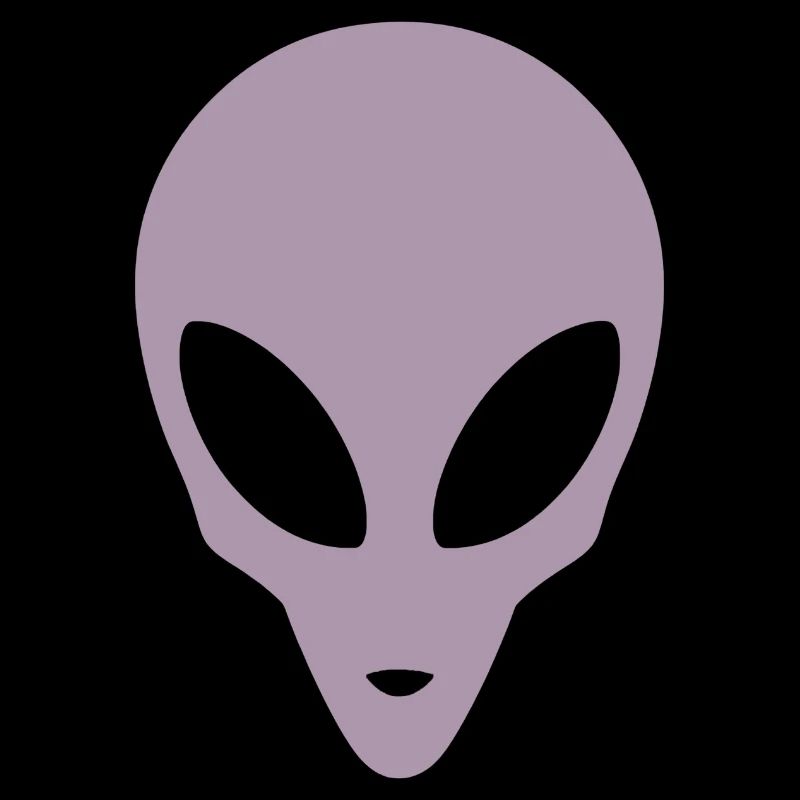 Silhouette eines Alienkopfes