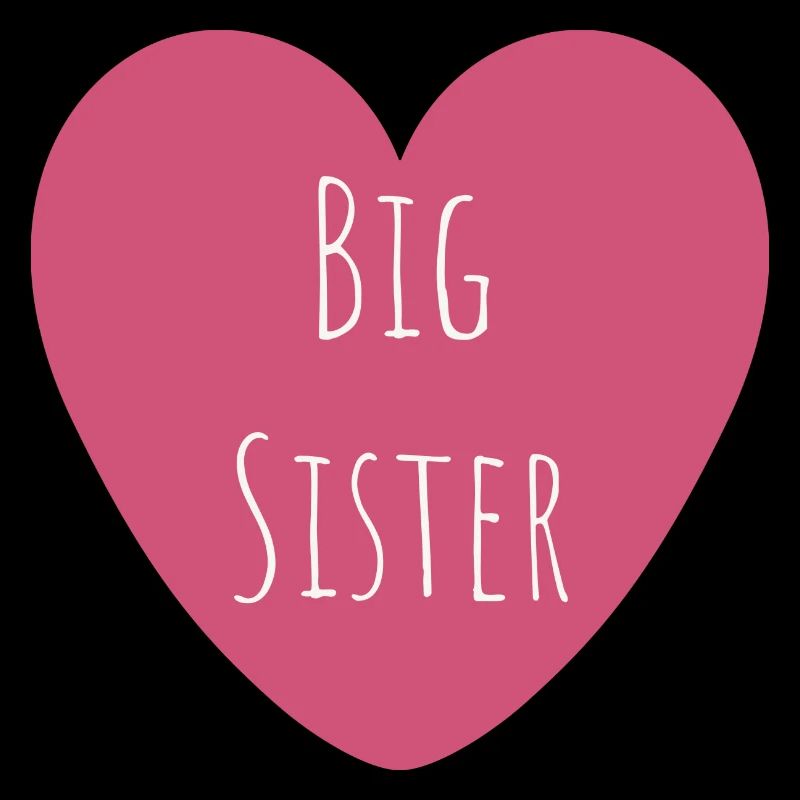 Große Schwester | Rosa Herz | Mädchen Geschenk