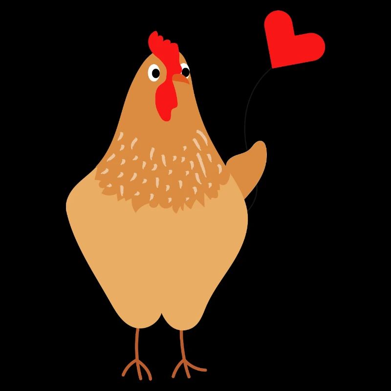 Huhn mit Herz Luftballon - Geschenkidee - Geschenk