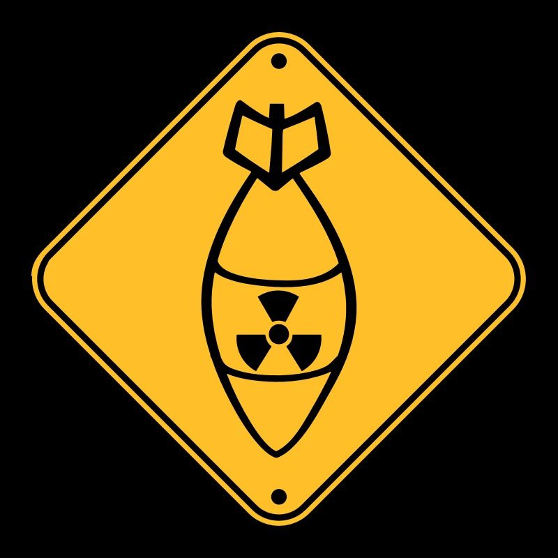 shield danger caution warning caution atomic bomb r