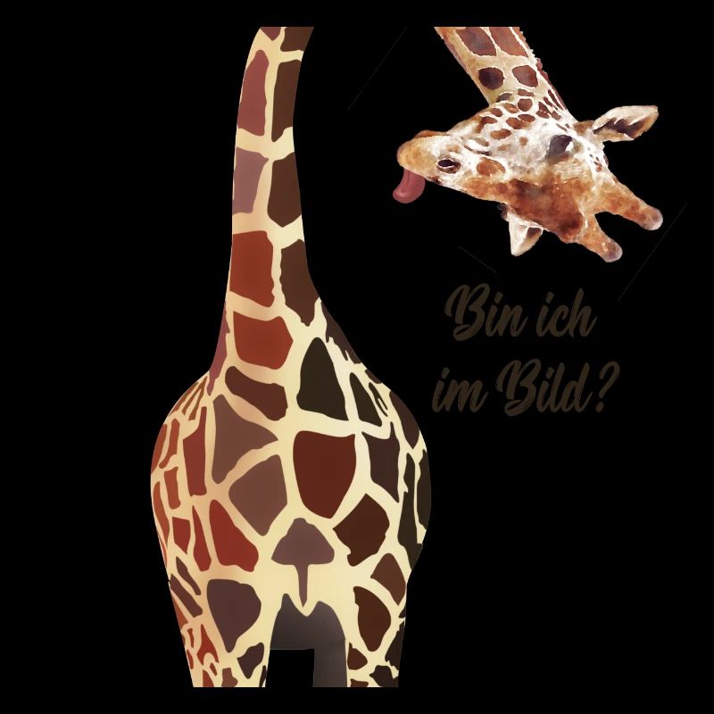 Giraffe, bin ich im Bild?