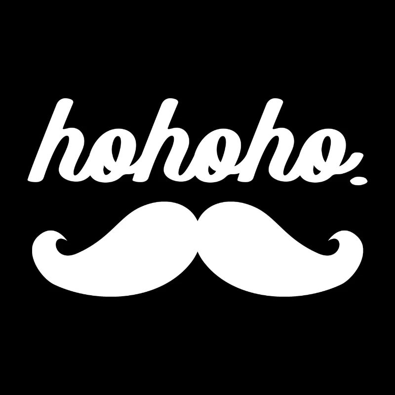 Ho Ho Ho Beard Mustache (w)