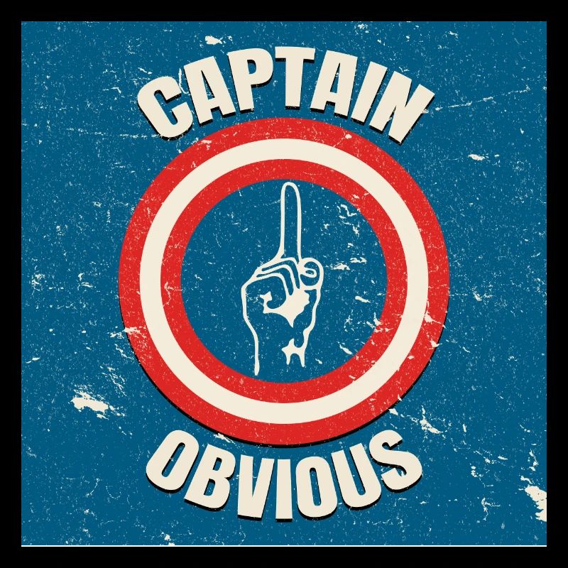 Captain Obvious vintage poster square