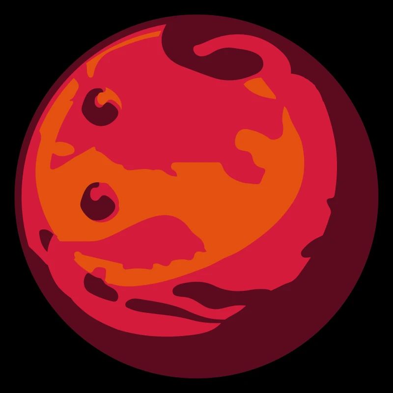 mars red planet solar system universe round circle