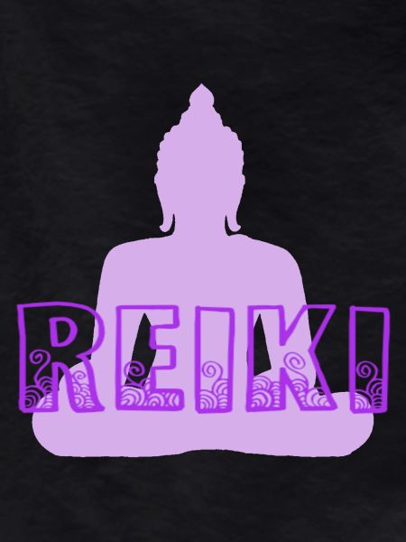 reiki with buddha purple