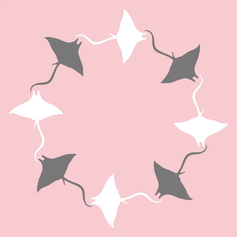 ring pattern circle stingray swim diving