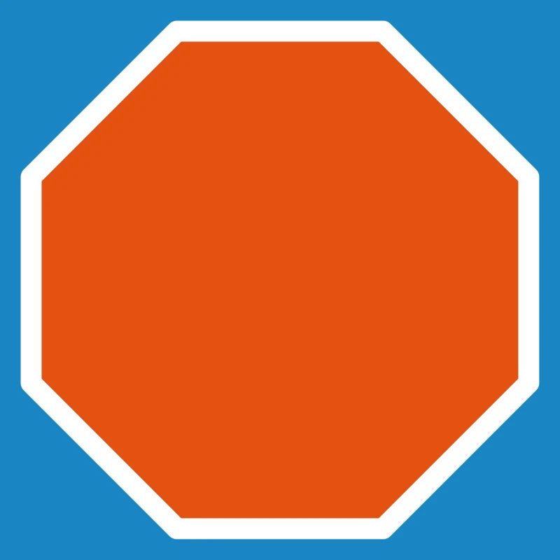 Stop Sign Template Design Icon Pattern Pattern