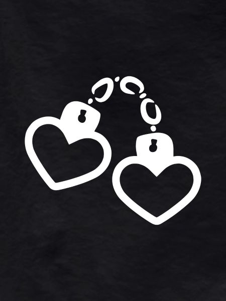 Handcuff heart white