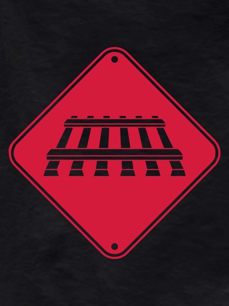 Caution track sign