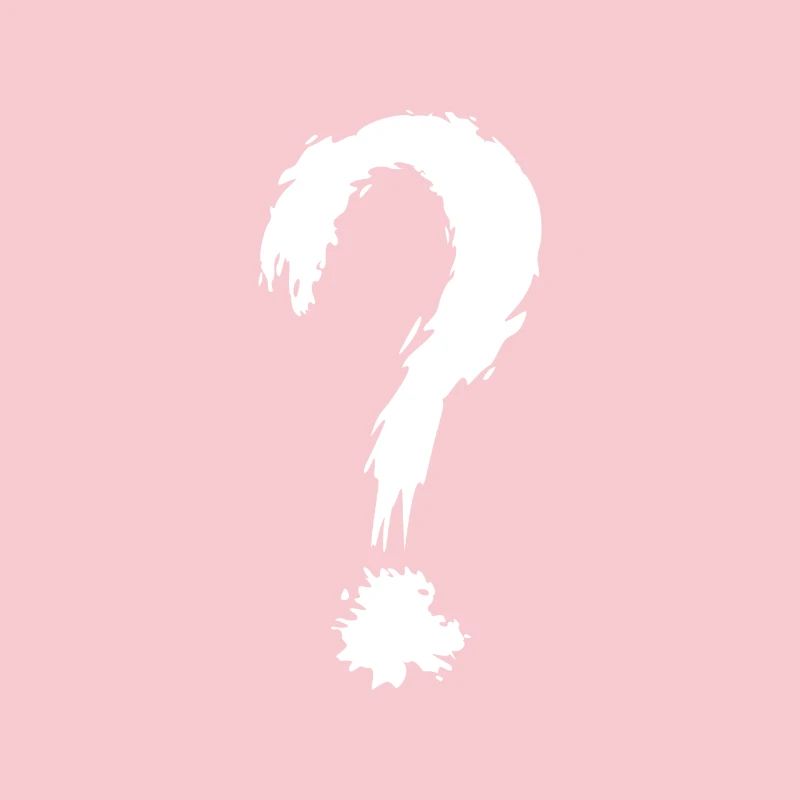 Question mark white