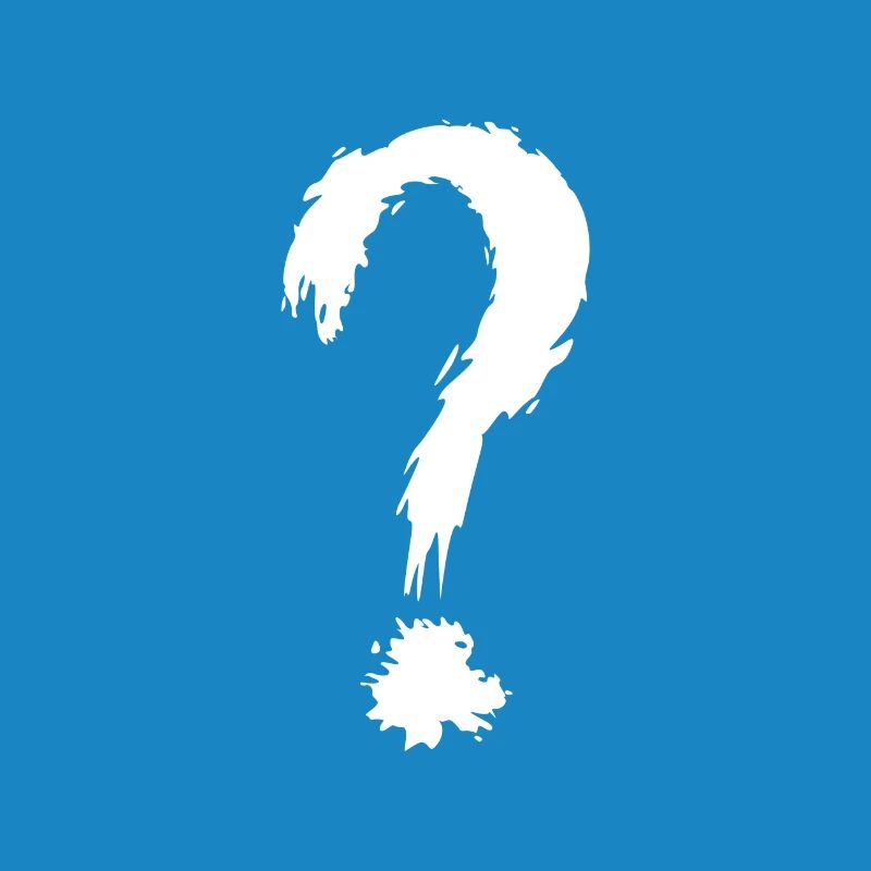 Question mark white
