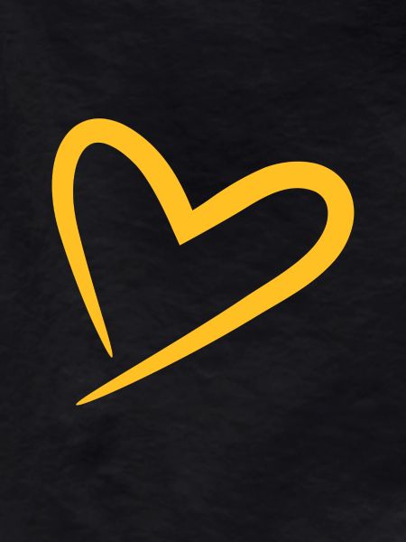 Heart modern in yellow