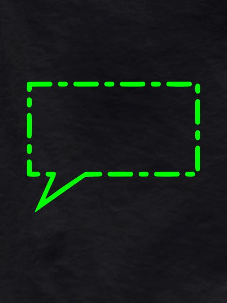 Speech bubble in green
