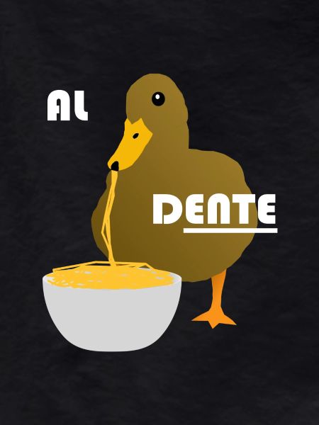 Duck funny pasta spaghetti
