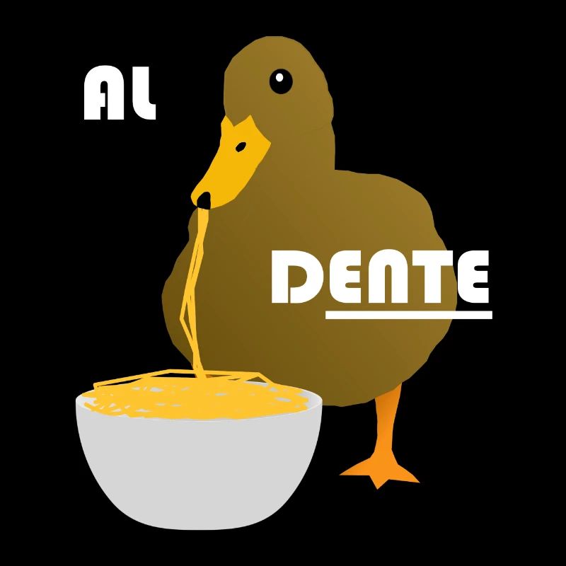 Ente lustig Nudeln Spaghetti