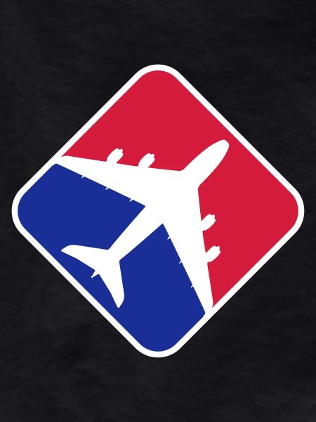 Airplane red blue
