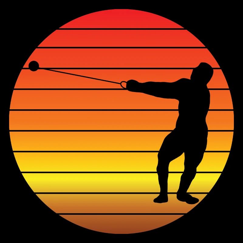 Athlète de lancer de marteau Lancer de marteau Lancer de marteau