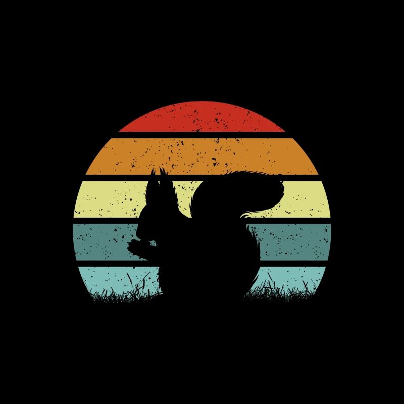 Eichhörnchen Retro