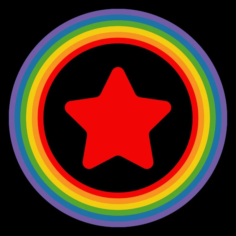 Rainbow round star