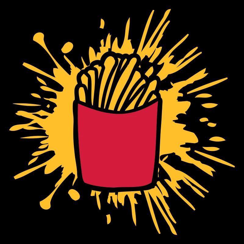 Farbklecks Pommes Frites