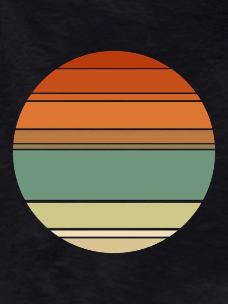 Retro Sunset Background Circle