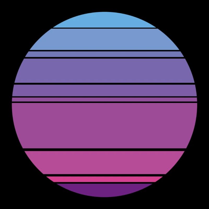 Cercle d’arrière-plan rétro Sunset